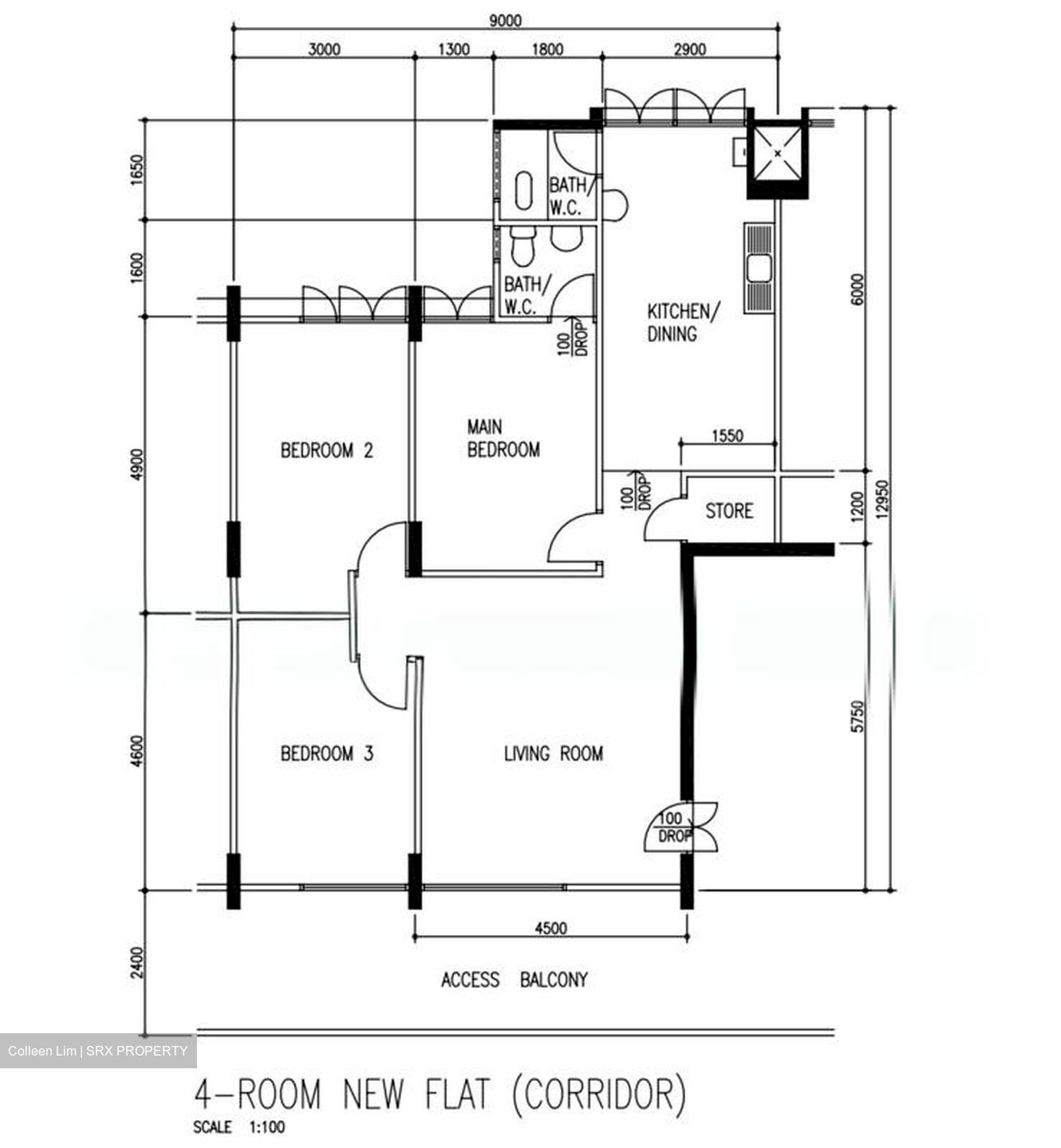 Blk 228 Boundary Ville (Serangoon), HDB 4 Rooms #536826921